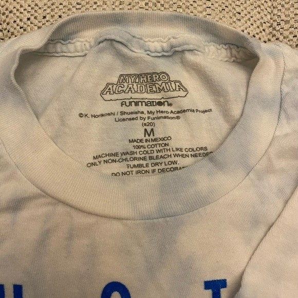 Shoto Todoroki tie dyed cropped t-shirt Size M - Picture 3 of 3